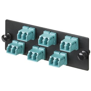 Panduit Opticom 6 Port Fiber Adapter Panel - 6 x LC - 6 Port(s) - 6 x RJ-11 - 6 x