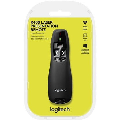 Presentador inalámbrico Logitech R400 - Láser - Inalámbrico