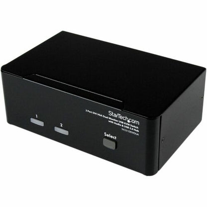 CONMUTADOR KVM USB DVI VGA DE 2 PUERTOS PARA DOS MONITOR CON CONCENTRADOR USB DE AUDIO
