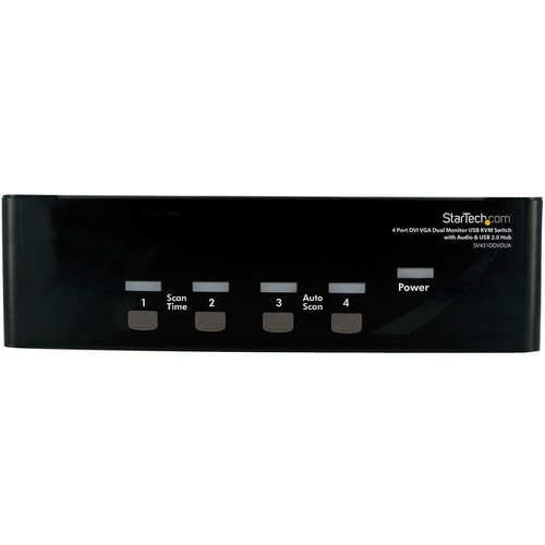 Commutateur KVM 4 ports DVI VGA USB, double moniteur KVM avec hub USB audio