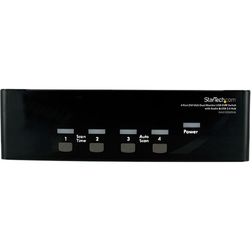 Commutateur KVM 4 ports DVI VGA USB, double moniteur KVM avec hub USB audio