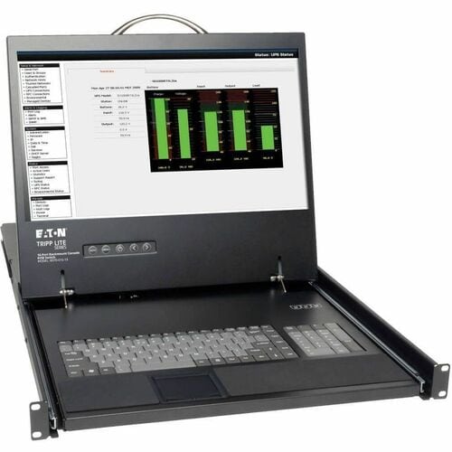 Écran LCD Tripp Lite NetCommander B070-016-19 en rack avec commutateur KVM