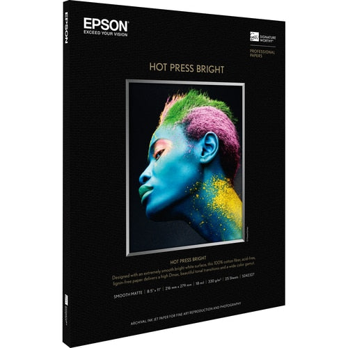 25-SHEET 8.5X11 HOT PRESS BRIGHT