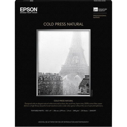 25-SHEET 8.5X11 COLD PRESS NATURAL