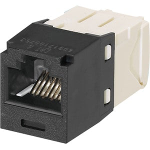 Panduit Mini-Com TX6 Plus Modular Insert - 1 - 1 x RJ-45 Network Female - Black