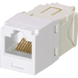 Panduit Mini-Com TX6 Plus Modular Insert - 1 - 1 x RJ-45 Network Female - White