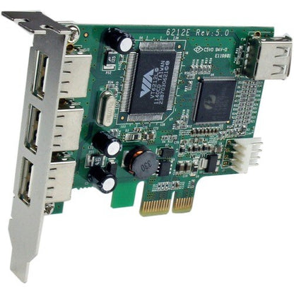 Carte adaptateur PCIE USB 2.0 à 4 ports à profil bas