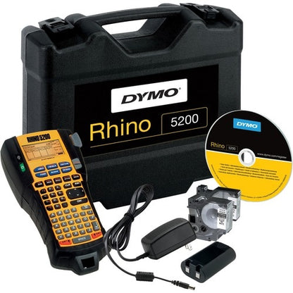Kit d'étiqueteuse Dymo Rhino 5200 - Noir, Jaune - 1 kit
