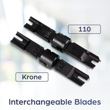 Outil de perforation TRENDnet avec lame 110 et Krone, insertion et coupe des terminaisons