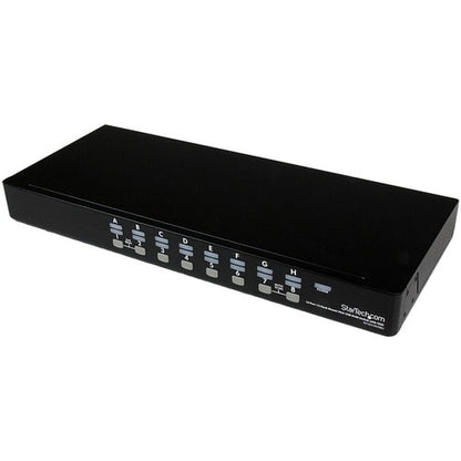 CONMUTADOR KVM USB CNSL DE 16 PUERTOS, NEGRO, 1U, PARA MONTAJE EN RACK, CON OSD