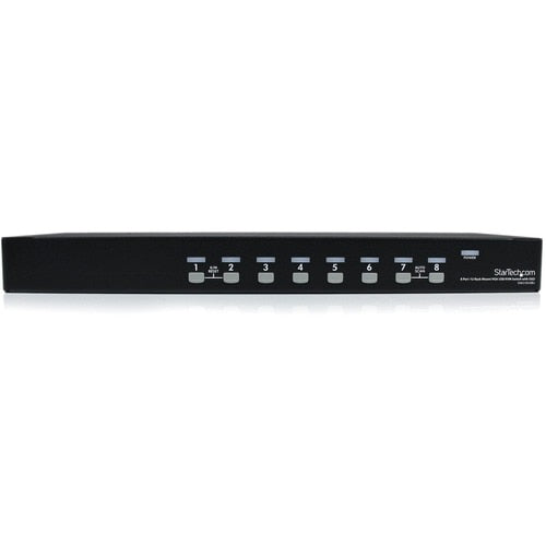 Conmutador KVM USB de 8 puertos, montaje en rack 1U, con OSD