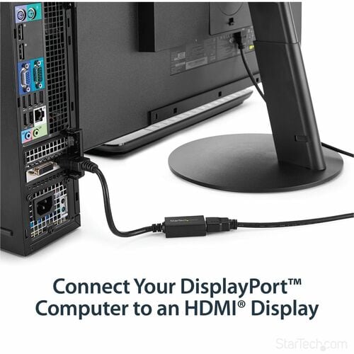 StarTech.com DisplayPort to HDMI Adapter, 1080p DP to HDMI Video Converter, DP to HDMI Mon