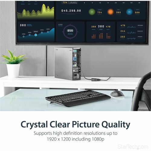 StarTech.com DisplayPort to HDMI Adapter, 1080p DP to HDMI Video Converter, DP to HDMI Mon