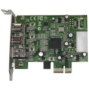 StarTech.com 3 Port 2b 1a Low Profile 1394 PCI Express FireWire Card Adapter - 2 x 9
