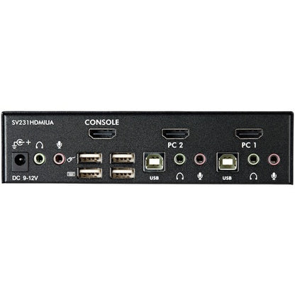 CONMUTADOR KVM HDMI DE 2 PUERTOS CON CONCENTRADOR DE AUDIO USB 2.0