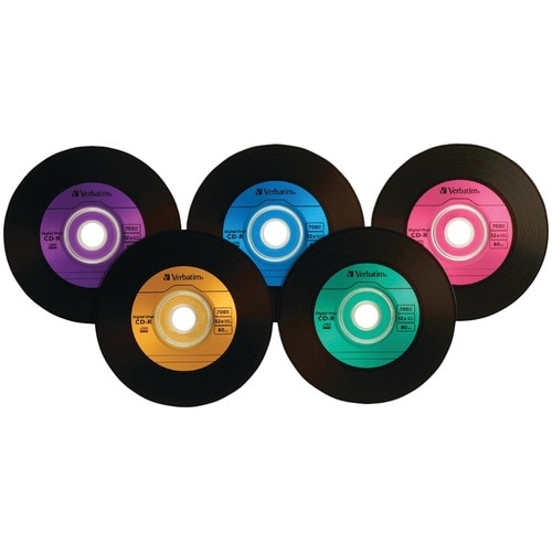 CD-R Verbatim 80 min 52X avec surface vinyle numérique - 50 pack