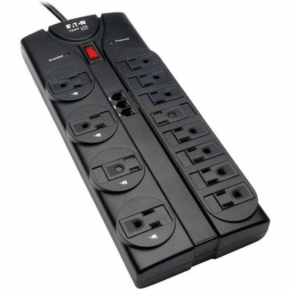 Tripp Lite by Eaton TLP1208TEL 12-outlet Surge Suppresor - Black - NEM