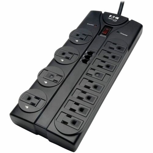 Tripp Lite by Eaton TLP1208TEL 12-outlet Surge Suppresor - Black - NEM