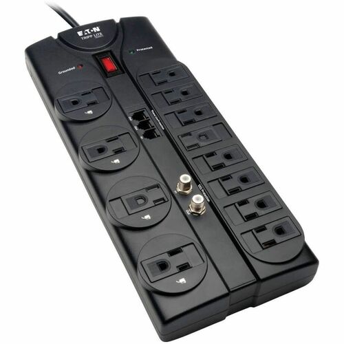 Tripp Lite series 12-outlet Coax Surge Suppressor - Black - NEMA 5-15P