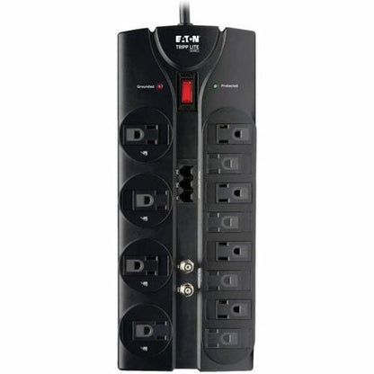 Tripp Lite series 12-outlet Coax Surge Suppressor - Black - NEMA 5-15P
