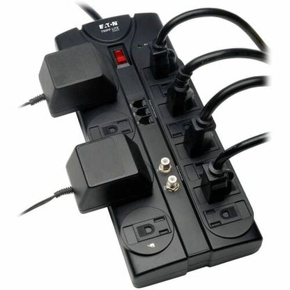 Tripp Lite series 12-outlet Coax Surge Suppressor - Black - NEMA 5-15P