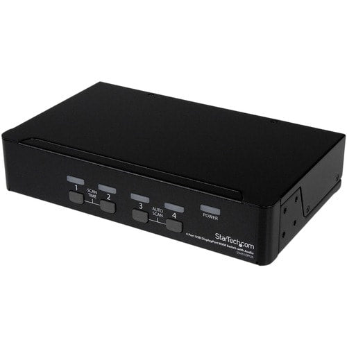 COMMUTATEUR KVM USB DISPLAYPORT 4 PORTS AVEC AUDIO