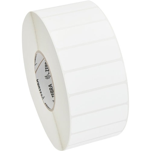 Etiqueta Zebra de polipropileno de 3 x 1 pulgada de transferencia térmica Zebra PolyPro 3000T con núcleo de 3 pulgadas