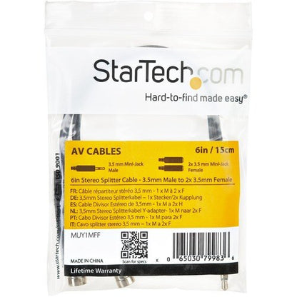 Cable divisor estéreo de StarTech.com