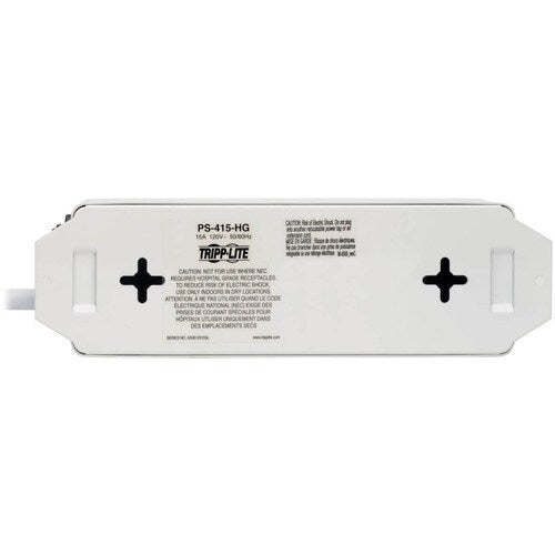 Regleta de enchufes Tripp Lite de 120 V CA - NEMA 5-15P - 4 NEMA 5-15R de grado hospitalario - 4,57 m