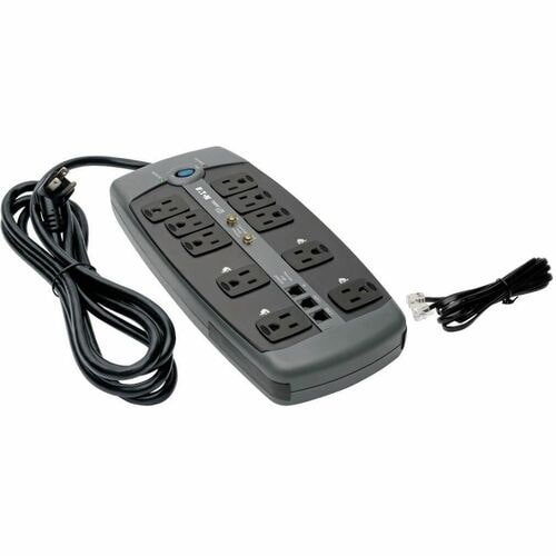 Tripp Lite TLP1008TELTV 10 Outlets Surge Suppressor - Receptacles: 8 x NEMA 5-15R - 3345J