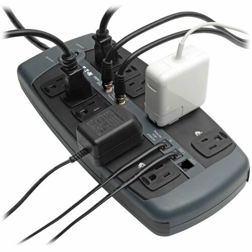 Tripp Lite TLP1008TELTV 10 Outlets Surge Suppressor - Receptacles: 8 x NEMA 5-15R - 3345J