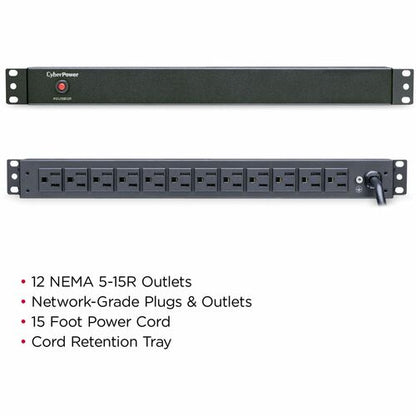 Cyber Power CyberPower Basic PDU15B12R 12-Outlets PDU - Basic - NEMA 5