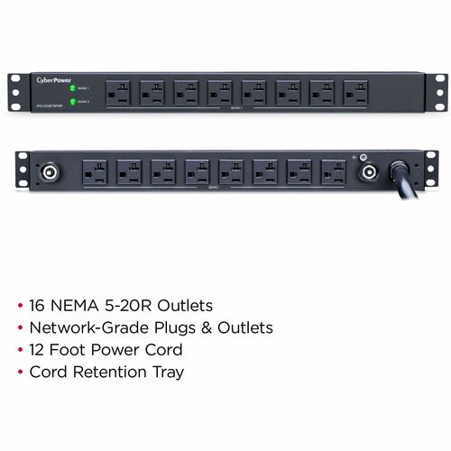Cyber Power CyberPower Basic PDU30BT8F8R 16-Outlets PDU - Basic - NEMA