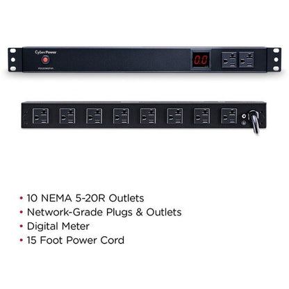 Cyber Power CyberPower Metered PDU20M2F8R 10-Outlets PDU - Metered - N