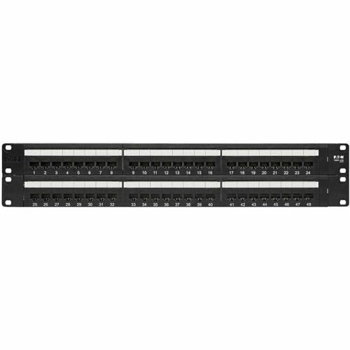 Tripp Lite 48-Port Cat6 Cat5 Patch Panel Rackmount 110 Punch Down RJ45 Ethernet 1URM 568B