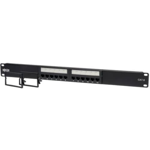 Tripp Lite 12-Port Cat6 Cat5 Patch Panel 568B 110 Punch Down Rackmount RJ45 1URM