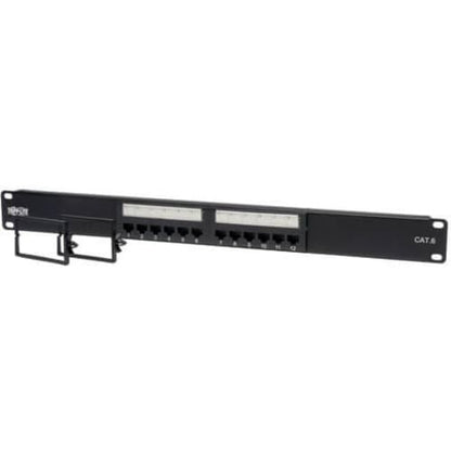 Tripp Lite 12-Port Cat6 Cat5 Patch Panel 568B 110 Punch Down Rackmount RJ45 1URM