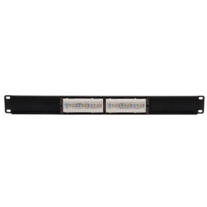 Tripp Lite 12-Port Cat6 Cat5 Patch Panel 568B 110 Punch Down Rackmount RJ45 1URM TAA - 12