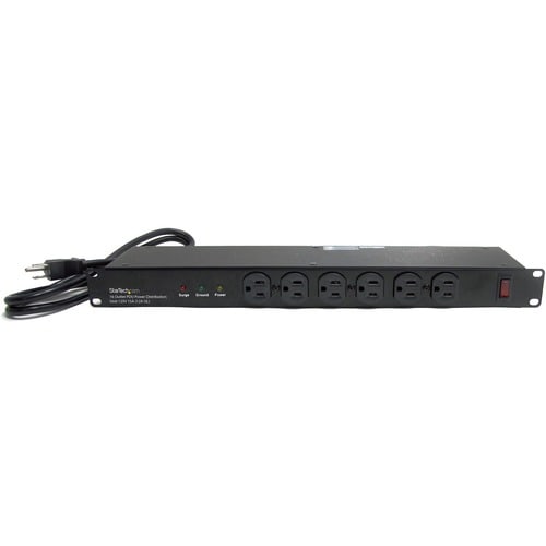 PDU de montaje en rack Startech Star Tech.com con 16 tomas de corriente y protección contra sobretensiones