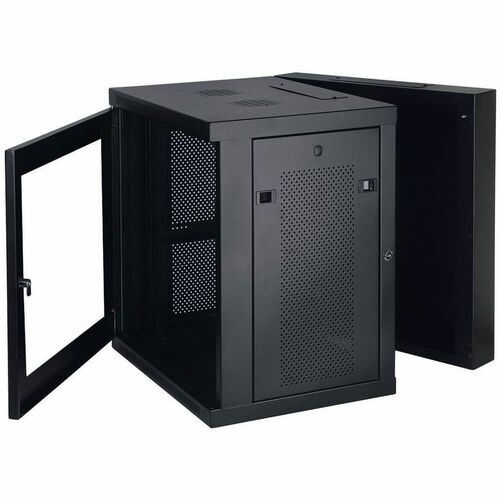 ARMOIRE RACK MURAL 12U AVEC PORTE AVANT EN PLEXIGLAS