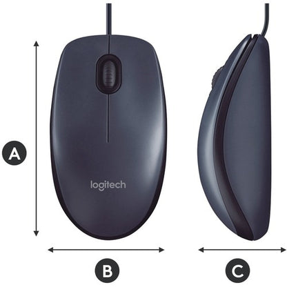 Souris optique USB Logitech B100 - Optique - Câble
