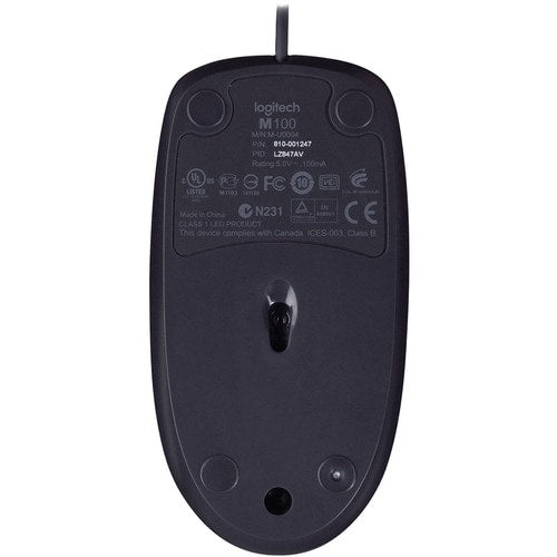 Souris optique USB Logitech B100 - Optique - Câble