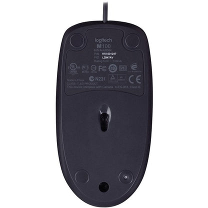 Souris optique USB Logitech B100 - Optique - Câble