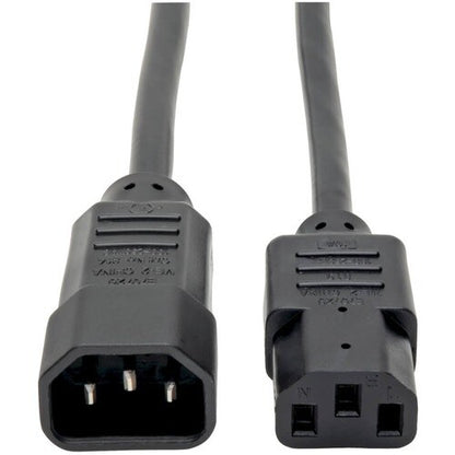 Tripp Lite 4ft Computer Power Cord Extension Cable C14 to C13 10A 18AW