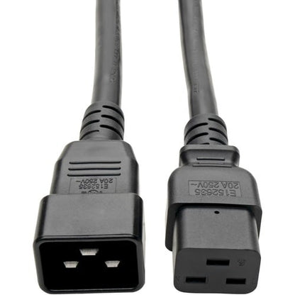 Câble d'extension de cordon d'alimentation Tripp Lite 6 pi, répartiteur en Y C19 vers C20 20 A 12 AWG 6 pi