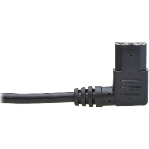 Tripp Lite 2ft Computer Cord Extension Cable C14 to Left Angle C13 10A 18AWG 2'