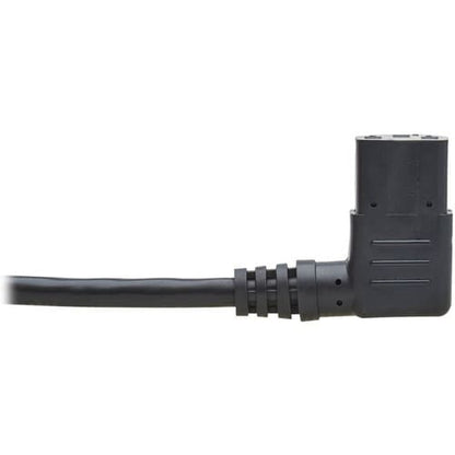 Câble d'extension d'alimentation pour ordinateur Tripp Lite 2 pi C14 vers C13 à angle droit 10 A 18 AWG 2 pi