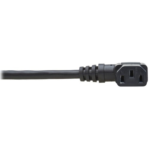 Câble d'extension d'alimentation pour ordinateur Tripp Lite 2 pi C14 vers C13 à angle droit 10 A 18 AWG 2 pi