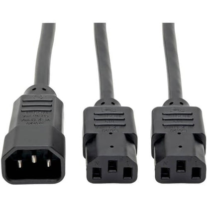 Câble d'extension d'alimentation pour ordinateur Tripp Lite 6 pieds C14 vers 2xC13 10 A 18 AWG 6 pi