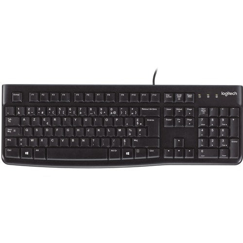 Clavier filaire Logitech K120 pour Windows, USB Plug-and-Play, complet
